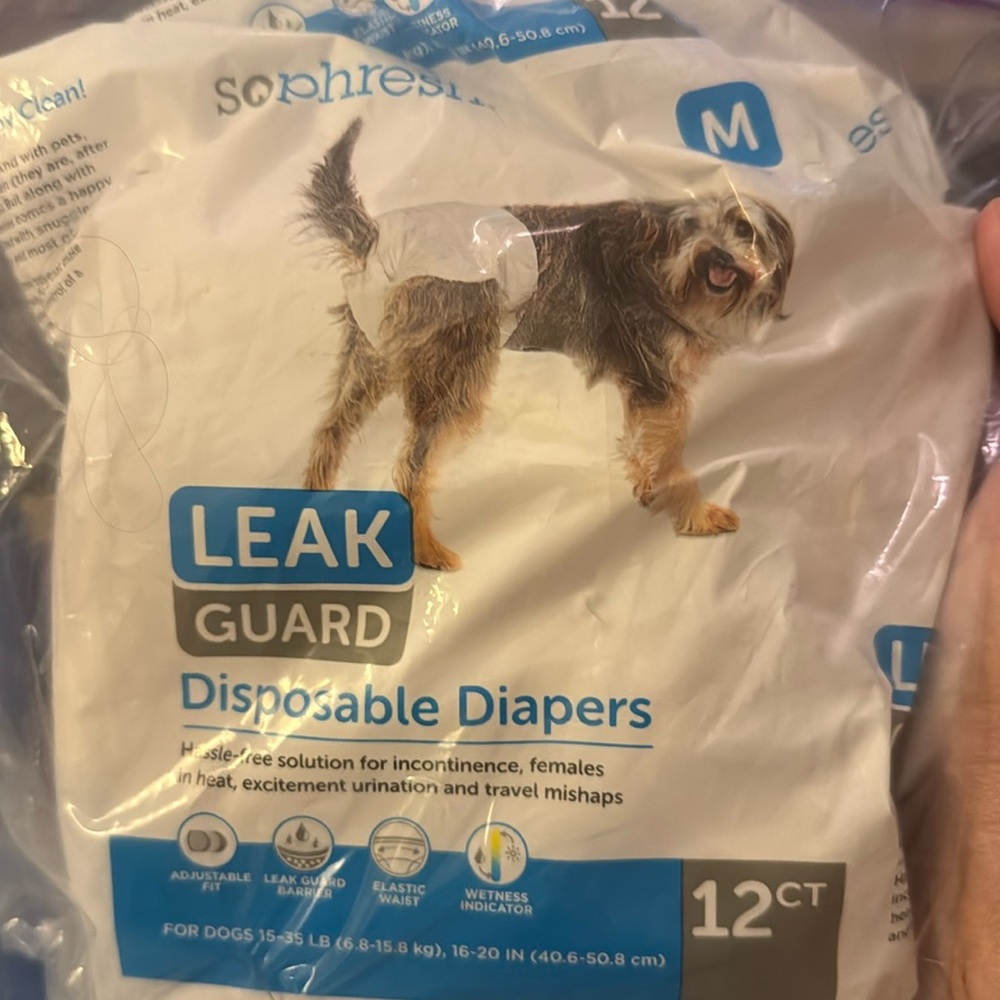 So Phresh Leak Guard Diapers 15-35 lbs. or 
(16”-  20”). Medium. NWOT